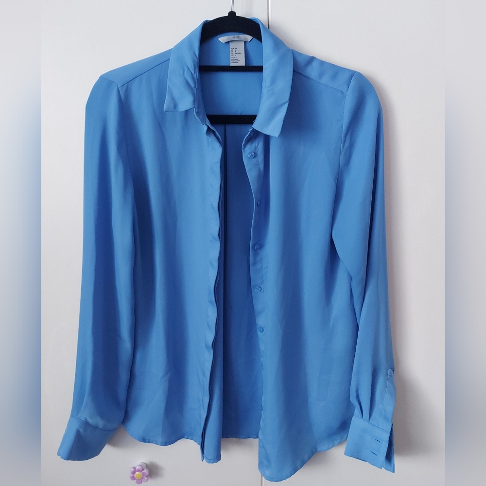 Blue button up shirt